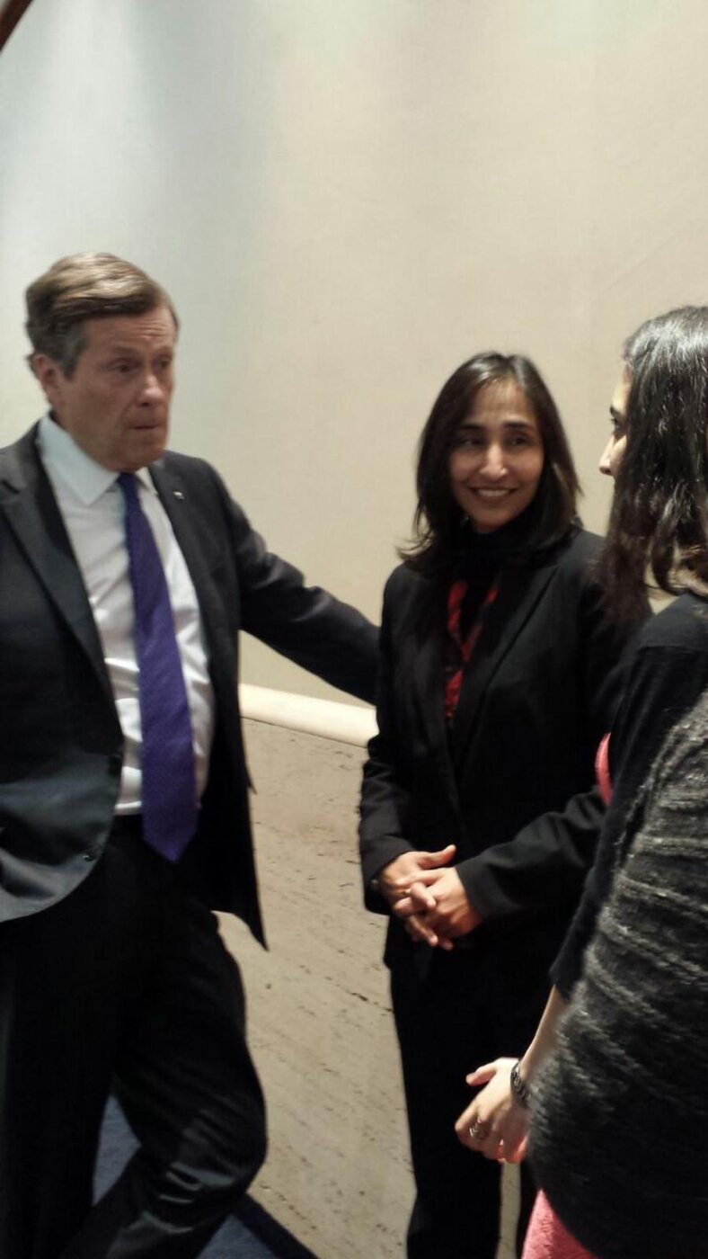 Naila with a civic leader