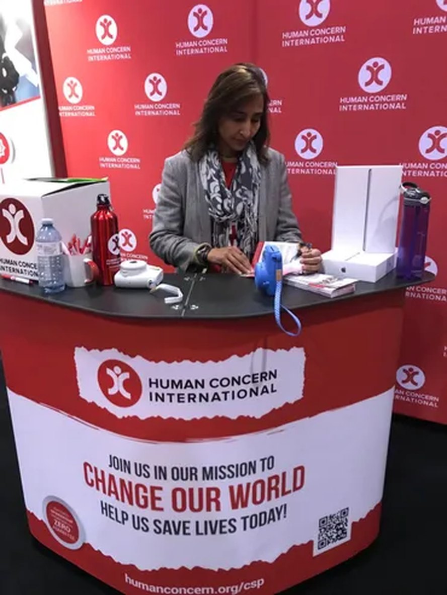 Naila supporting a humanitarian cause