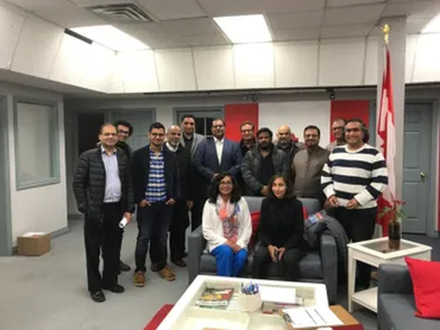 Working session with residents