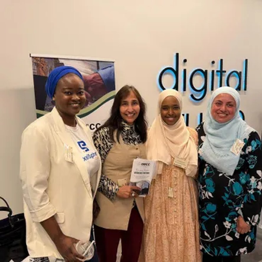Naila supporting women and newcomers at a community event